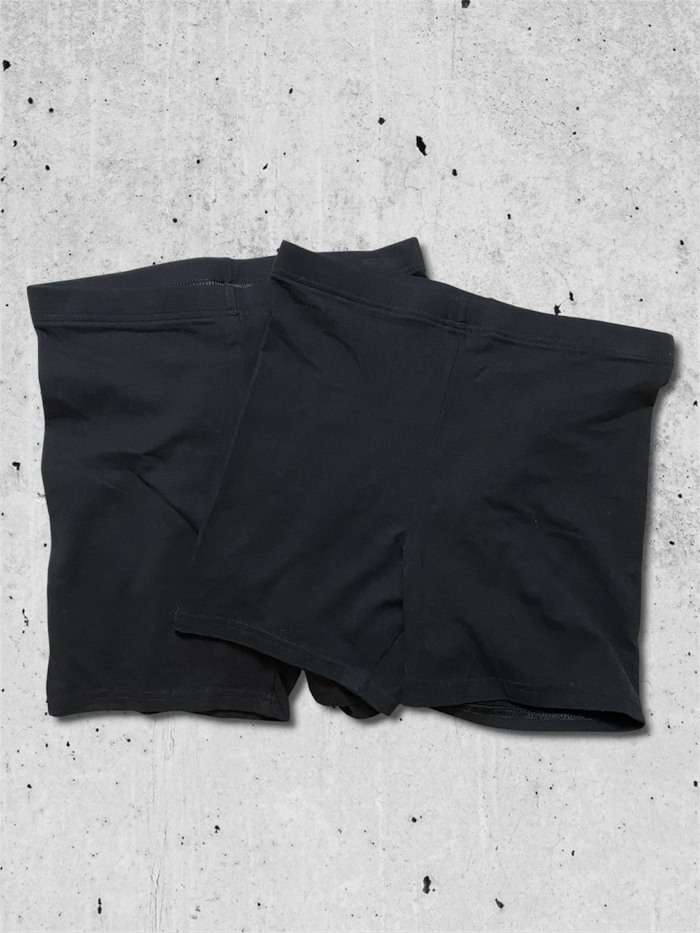 H&M Divided | Black Biker Shorts - 2 Pack (95% Cotton/5% Elastane)